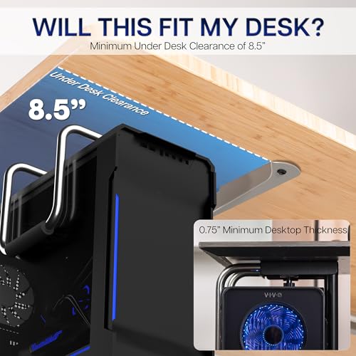 VIVO Heavy-Duty Under Desk CPU Mount - Large, Holds 66 lbs