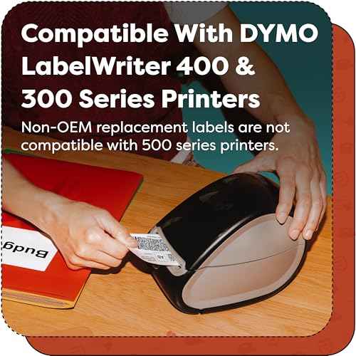 Aegis Adhesives - Compatible Direct Thermal Labels Replacement for DYMO 30323 (2-1/8" X 4") Shipping & Postage - Use with Labelwriter 450, 450 Turbo, 4XL Printers (12 Rolls)