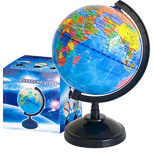 6'' Kids Educational World Globe with Stand, Rotating Map for Classroom & Decor