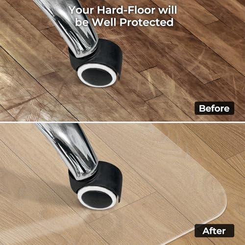 Office Chair Mat for Hard Wood Floors 36"x47" Heavy Duty Floor Protector Easy Clean £¨2pcs£©