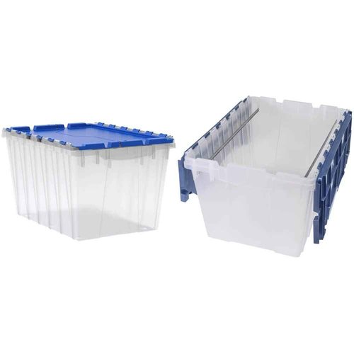 Akro-Mils Plastic Storage Totes with Attached Lids (12 Gallon)