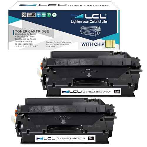 LCL 120 Black Toner Cartridge 2 Pack Replacement for Canon 120 cartridges 120 CRG-120 CRG120 for Canon imageCLASS D1120 D1550 D1150 D1320 D1350 D1520 D1100 D1370 D1180 D1170 MF6680DN MF417dw Printer
