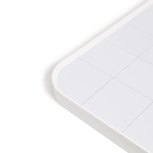 U Brands Modern Bevel Dry Erase Calendar White Board Value Pack, Office Supplies, Includes Markers, Magnets, Eraser, 16” x 20”