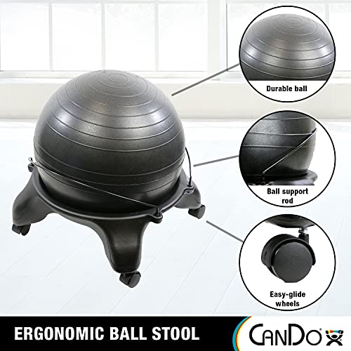 CanDo Ball Chair Inflatable Ergonomic Active Seating with Air Pump – 50 cm Adult Size