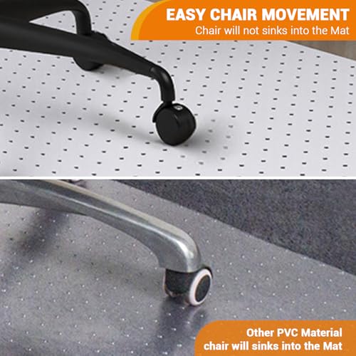 Heavy Duty Hard Material Chair Mat for Carpeted Floor Slip Resistant Carpet Protector for Home Office Easy Glide Desk Floor Mat for Office Chair on Carpets