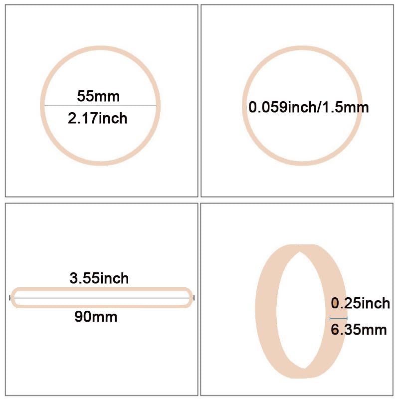 AMUU Light-Brown Rubber Bands #64, 110 Pcs, Office/School Bulk