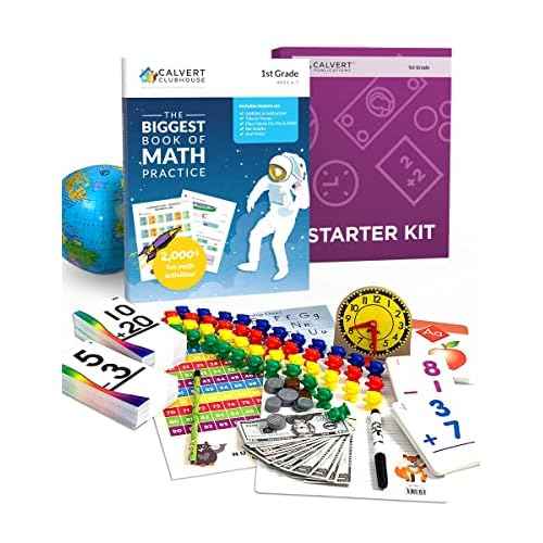 Calvert 1st Grade Starter Kit and Clubhouse Biggest Book of Math Practice