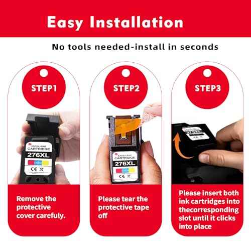 276XL Color Ink Cartridge Replacement for Canon tr4700 Printer Ink Cartridges Compatible for Canon tr4700 tr4720 tr4722 ts3522 ts3500 ts3722 ts3720 ts3520 Ink