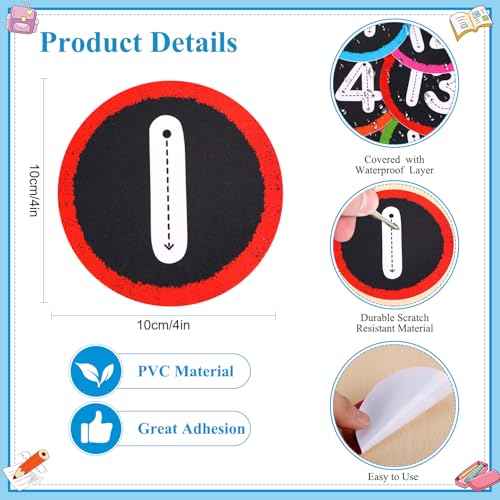 WhatSign Line up Spots for Classroom Floor - 36Pcs Floor Numbers for Classroom Lining up Number Stickers for Back to School Kindergarten Preschool Elementary Supplies