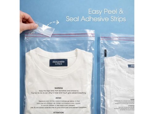 Infinite Pack Self-Seal Clear Poly Bags - 6" X 9" | 1000 Count with Suffocation Warning for Safe Packaging