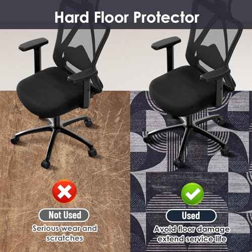 Office Chair Mat,36¡±x48¡±Desk Chair Mats,Stable Chair Mat for Hardwood Floors,Office Rug with Anti-Slip Backing,Low Pile Floor Mat for Offices Chair Easy to Clean,Modern Computer Chair Mats in Offices
