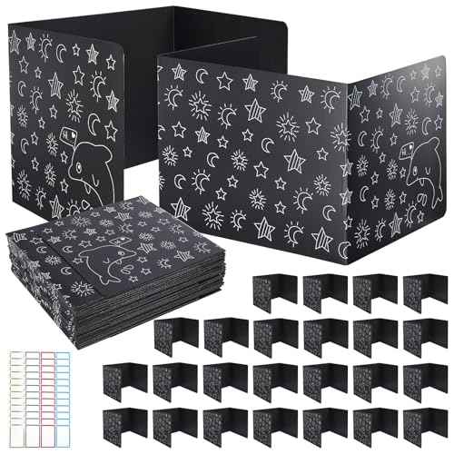 24 Pack Dolphins Privacy Folders for Students - Durable & Waterproof Desk Dividers for Students, School Supplies for Teachers, Classroom Furniture, Easy to Clean Testing Dividers for Classroom