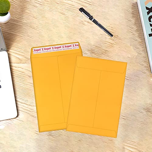 250 Pack 6x9 Inch Brown Self Seal Kraft Envelopes for Invitations, Photos & Documents