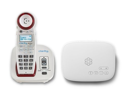 Ooma Telo Cordless Phone Service Bundle - Clarity XLC3.4+ | 24/7 Concierge, Call Blocking, Address-Based 911