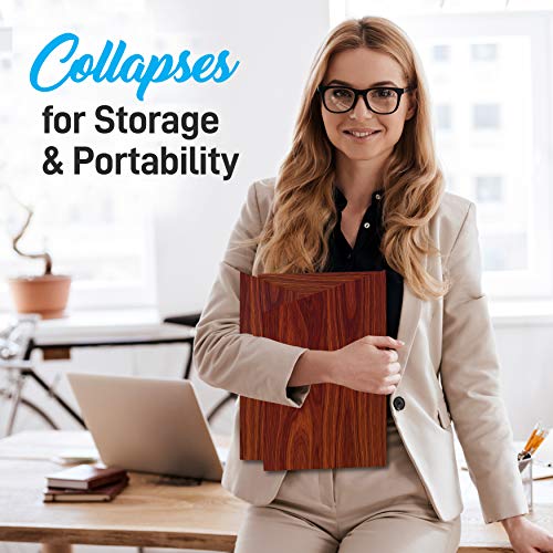 Pyle 27 x 16 Inch Foldable Desktop Lectern Podium Stand - Portable Tabletop Presentation Desk