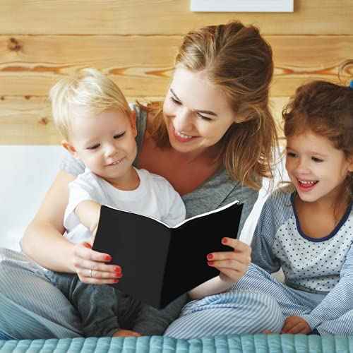 KICNIC Black Book Covers 2 Pack, 6"x9" Stretchable Book Sox Suitable for Most Hardcover Books, Up to 8.5¡±X9.5¡±,Washable and Reusable Protective Cover for Textbooks