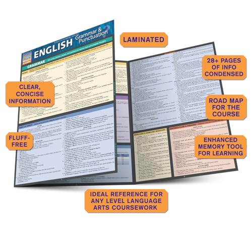 English Grammar & Punctuation QuickStudy Laminated Reference Guide