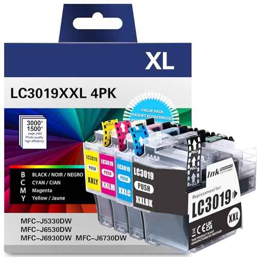 LC3019XXL Ink Cartridges Combo Pack Compatible for Brother LC3019 Ink Cartridges LC3017 LC3019 XXL use with Brother MFC-J6530DW MFC-J6730DW MFC-J6930DW MFC-J5330DW Printer