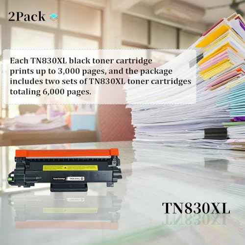 ???????????????? TN830XL Replacement for Brother TN830XL TN830 TN-830 Toner Cartridge, Compatible with HL-L2460DW DCP-L2640DW HL-L2405W HL-L2400D HL-L2480DW MFC-L2820DW MFC-L2820DWXL Printer.