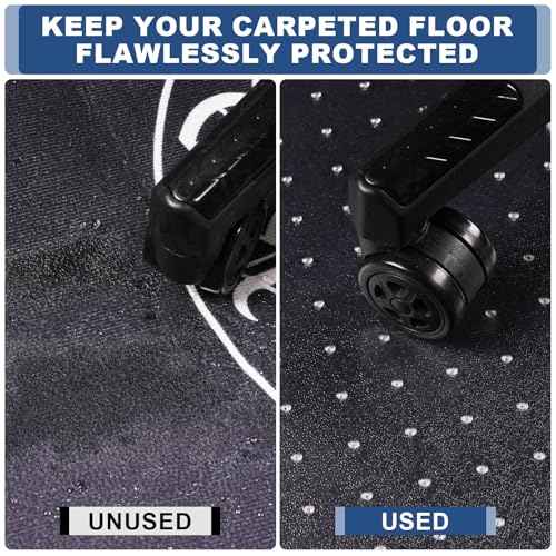 Large Chair Mat for Carpets Heavy-Duty Desk Chair Mat for Office, Studio & Pet Areas | Non-Slip Floor Mat with Grip Spikes, Smooth Glide Surface, Easy Clean & Extra Thick Carpet Protector (36" x 48")