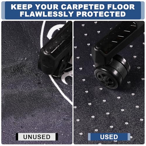 Extra Large Chair Mat Heavy Duty Vinyl Floor Mat with Grips for Office, Studio & Pet Areas Non-Slip Floor Mat with Grip Spikes for Home Office Easy Clean & Extra Thick Carpet Mat (45" x 60")