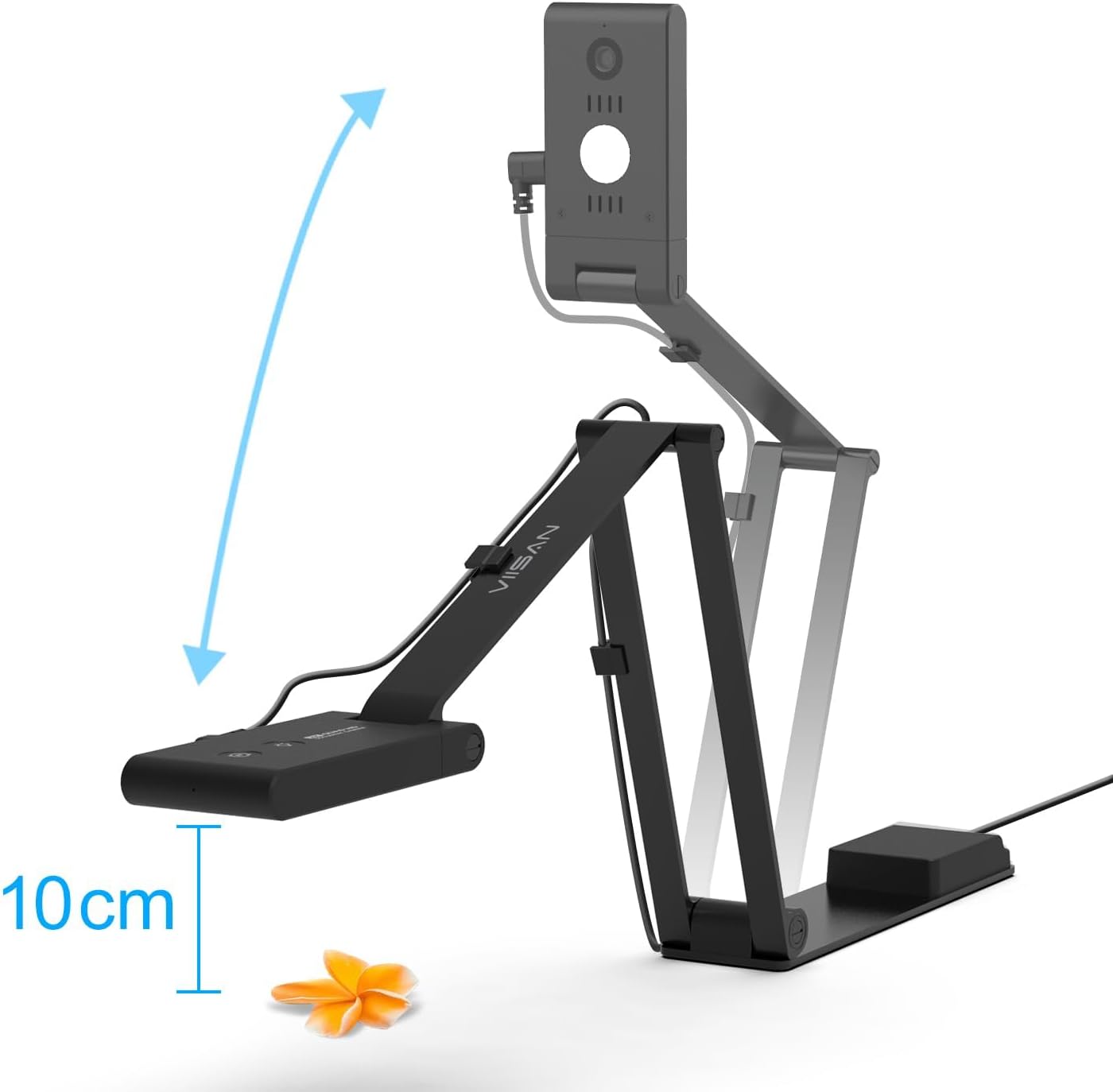 VS5 Document Camera - A3-Size USB Visualizer with 2K Webcam & Microphone for Remote Teaching | Compatible with Windows, macOS, ChromeOS