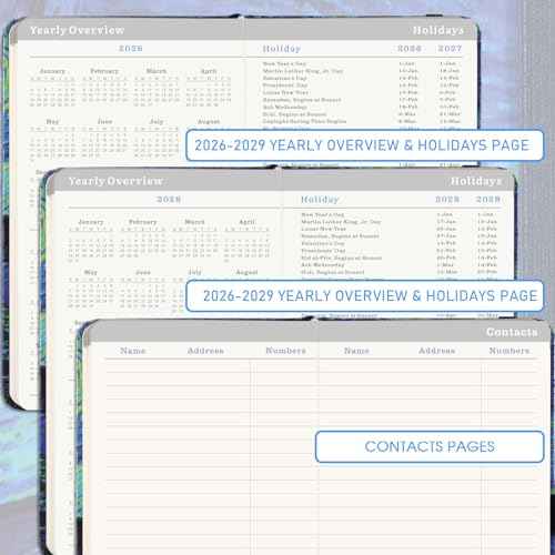 2026-2028 Pocket Planner/Calendar - 3 Year Monthly Planner 2026-2028 from Jan. 2026 - Dec. 2028(36 Months), 3.8" x 6.3", Pen Holder, Inner Pocket and 61 Notes Pages