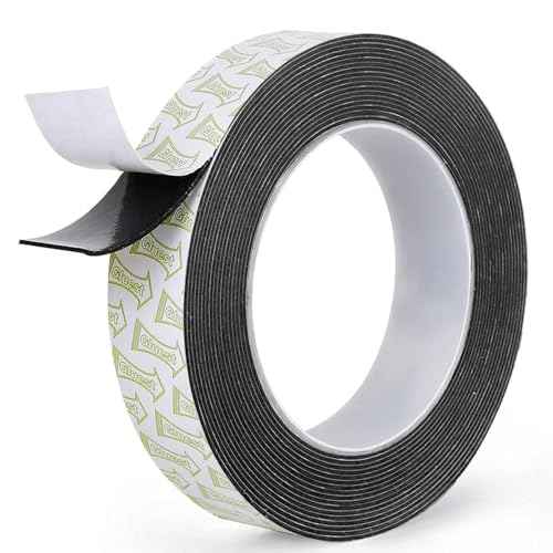 Double Sided Tape Heavy Duty, 1IN x 16.5FT Removeable Mounting Tape, No Damage Wall Tape Damage Free Picture Hanging Strips, Strong Adhesive Strips Foam Tape for Poster Art Craft Home Office Decor
