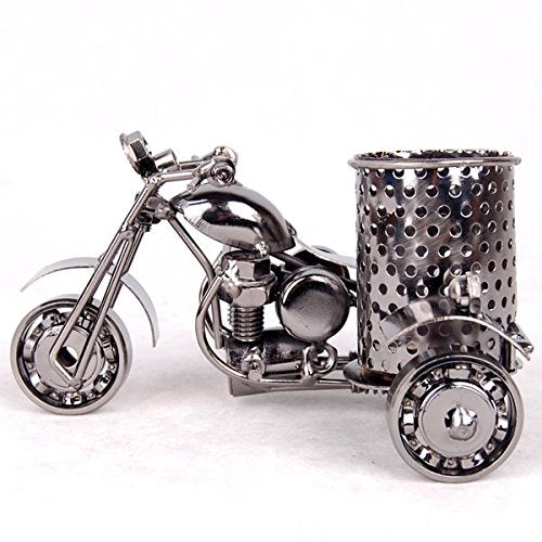NFASHIONSO Creative Metal Pencil & Pen Holder Display - Motorcycle Theme Desktop Supply Organizer