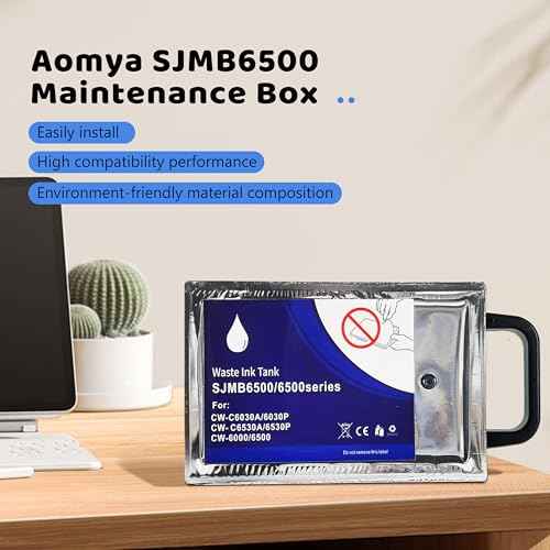 Aomya SJMB6500 Maintenance Cartridges Compatible with ColorWorks CW-C6000A CW-C6000P CW-6030A CW-6030P CW-C6500A CW-C6500P Printer,SJMB 6000 6500 Ink Maintenance Box,2 Pieces