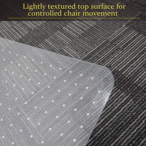 Sillamate 36x48 Inch Carpet Chair Mat with Lip, Heavy Duty, Eco-Friendly PVC