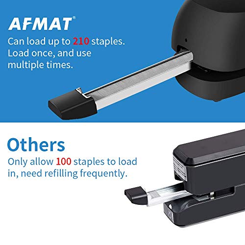 Electric Stapler for Desk, Automatic Stapler Desktop, Office Staplers Electric, AC or Battery Operated Staplers Heavy Duty Office Use, with Reload Reminder & Release Button, 25 Sheets Capacity, Black