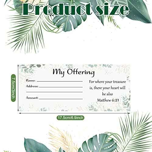 Eaasty 500 Pcs Church Offering Envelope My Offering Bill Size Envelope Tithe Checks and Cash Church Communion Supplies for Donations Christian Religious Occasions