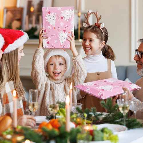 Metronic Christmas Poly Mailers 10x13 20Pack, Pink Xmas Tree Shipping Bags for Clothes, Self Adhesive Shipping Envelopes for Small Business,Waterproof Mailers Poly Bags for Holiday Shipping,Packaging