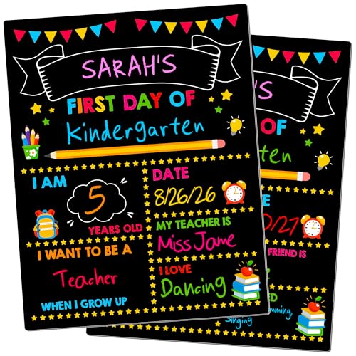 Melisheer Double-Sided First & Last Day of School Chalkboard Keepsake