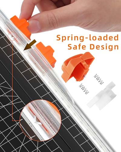 Firbon Orange Paper Cutter Replacement Blades for A4, A5 & More - Safe, Sharp, Durable