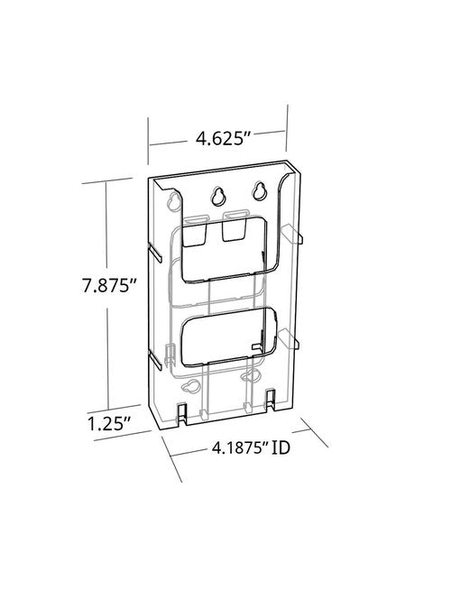 Azar Displays 252324 16-Pocket Trifold Size Wall Mount Display
