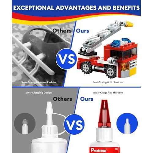 Plastic Glue, 35g Heavy Duty Super Strong Clear Glue, Waterproof Heat Resistant Adhesive for Plastic Bonding, Repair, ABS, PVC, PLA, 3D Printing, Acrylic, Nylon, Vinyl, Toys, Models, DIY Kits