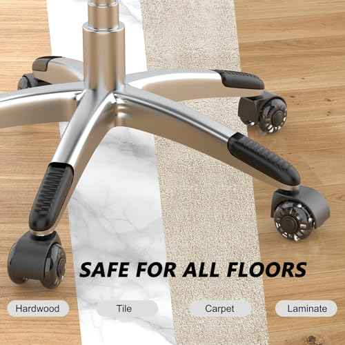 2" Replacement Wheels for Office Chair, Set of 5 Universal Size 11x22mm Roller Blade Wheels for Computer Gaming Chair, Carpet & Hardwood Floors, Quiet Heavy-Duty Smooth (Black)