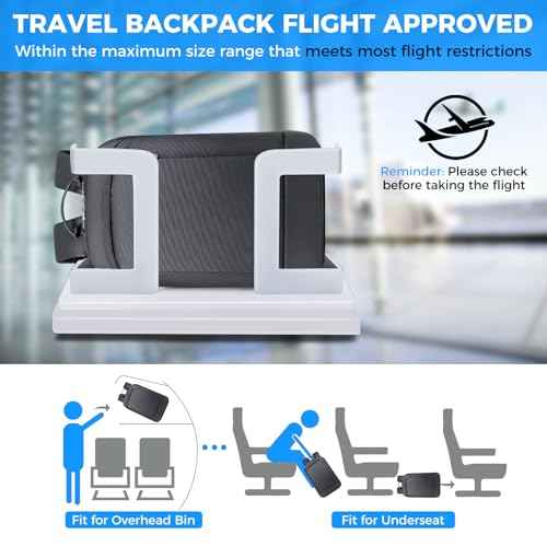 Carry on Travel Backpack for Airplanes, TSA 15.6 inch Laptop Bag Flight Approved for Men, Suitcase Backpack Luggage Business Work Weekender Bag - Travel Backpack for Men Women - Black