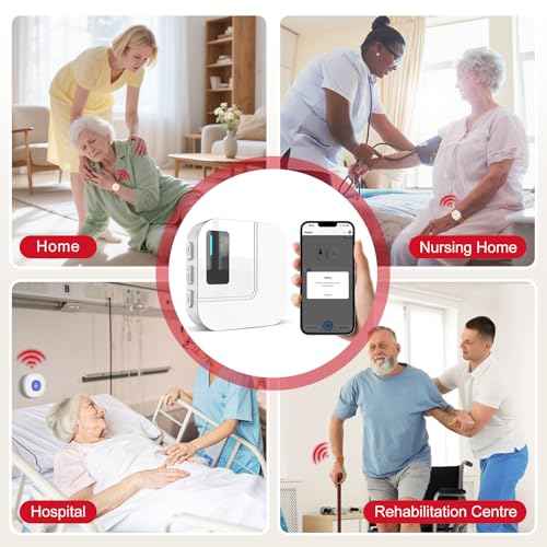 CallToU Wi-Fi Wireless Caregiver Pager Call Button for Elderly at Home , APP Emergency Alert for Seniors, Patients, and The Disabled (TY01WH-US 2-1)