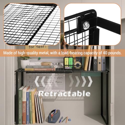 Colarr Adjustable Locker Shelf - Black, 10.6-15 in Width for School, Gym & Home