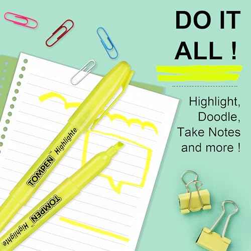 Highlighters Yellow 48 Pack,Bible Highlighters No Bleed?Bulk Chisel Tip High lighter Markers Set for School, Office,Study, Journaling?Smear-Free,Quick Dry?Fluorescent Pens for Teachers Students