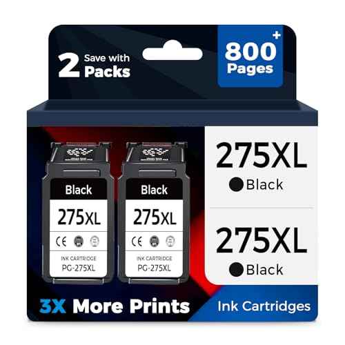 Relcolor Compatible Ink Cartridge Replacement for Canon 275XL 275 XL 275 PG-275 XL PG275 (Black 2-Pack) Works with TS3522 TR4720 TS3500 TS3520 TR4700 TS3700 TS3720 TS3722 TR4722 Printers