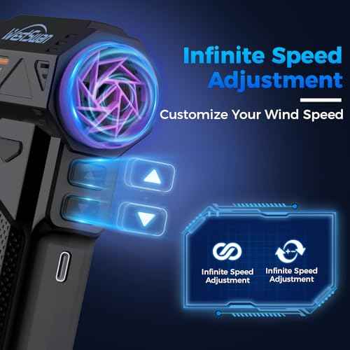 Compressed Air Duster, 210000RPM Mini Electric Air Duster Equipped with Continuously Variable Speed, 320g Wind Pressure Turbo Blower with Vacuuming Unit for Keyboard, PC, Car, Home(Black)