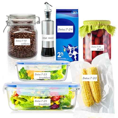 1200 Blank Removable Freezer Labels Water Oil Resistant with Perforation Line for Easy Distribution and Use,Apply Food containers Jars,and Kitchen Pantry Organization (1 "x 2")
