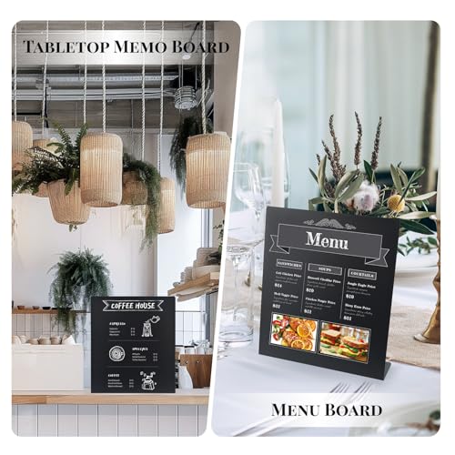 2 Pack Magnet Board,Black Magnetic Board,Metal Magnetic Bulletin Board,Magnet Display Stand for Home, School, Kitchen, Office