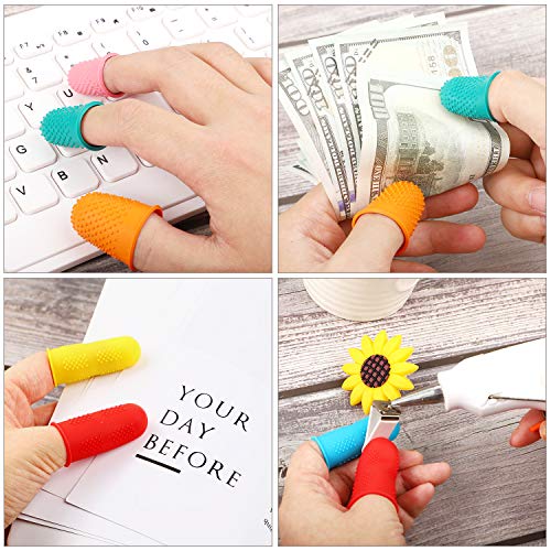 32 Pcs Silicone Finger Tips Protectors for Sewing Crafts and Hot Glue