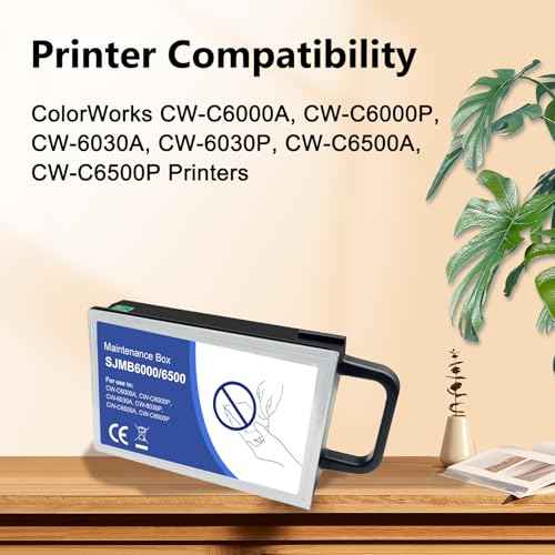 SJMB 6000 6500 Maintenance Box C33S021501 Cartridge Waste Box Compatible with ColorWorks CW-C6000A CW-C6000P CW-6030A CW-6030P CW-C6500A CW-C6500P Inkjet Lable Printer