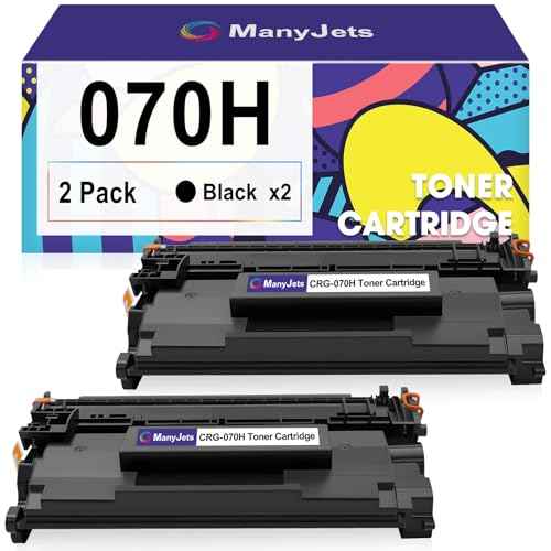 2-Pack 070H Black Toner Cartridge Compatible for Canon 070H/CRG070H/CRG-070H - Replacement for Canon imageCLASS MF465dw MF462dw LBP247dw LBP246dw Printer (High-Yield,10,200Pages)